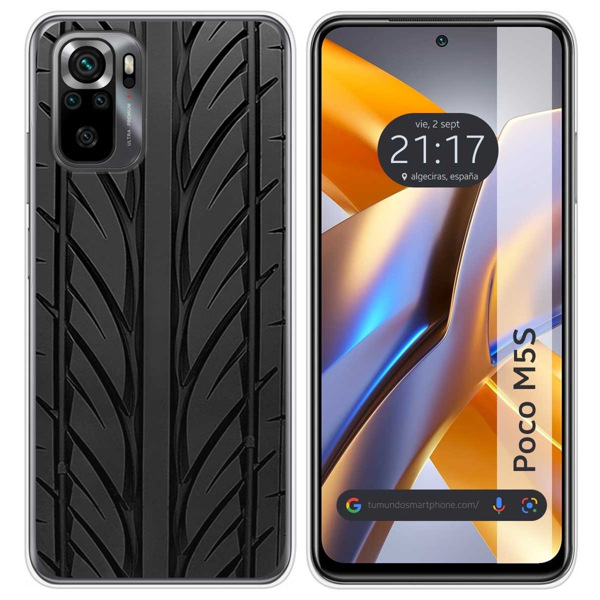 Funda Silicona para Xiaomi POCO M5s diseño Neumatico Dibujos