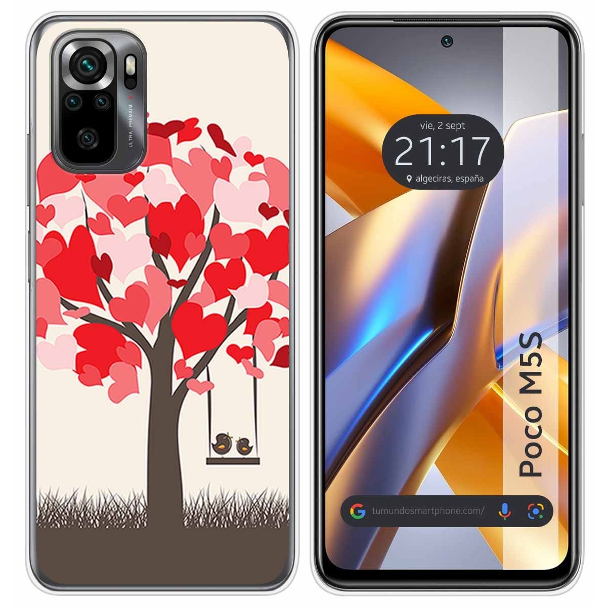 Funda Silicona para Xiaomi POCO M5s diseño Pajaritos Dibujos