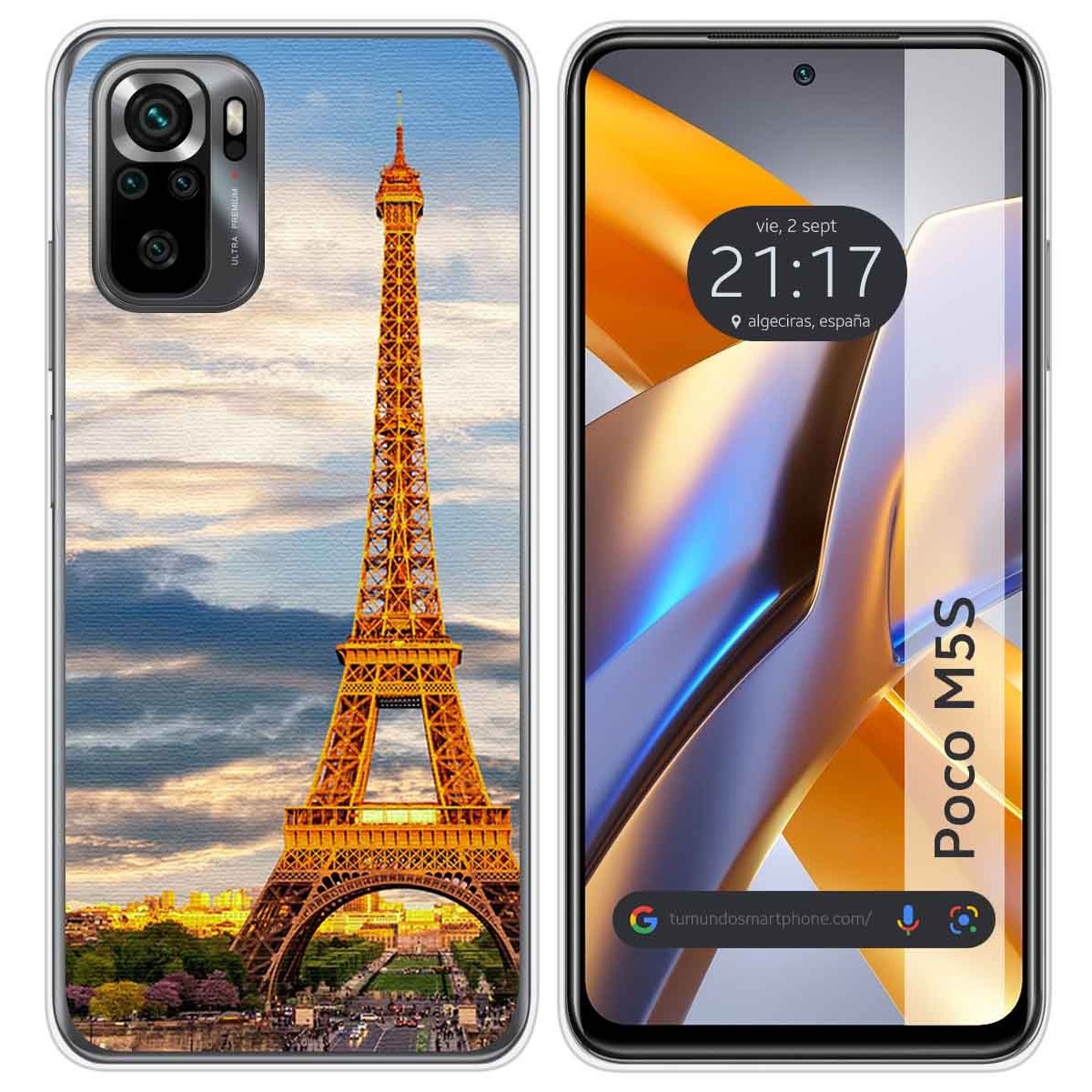 Funda Silicona para Xiaomi POCO M5s diseño Paris Dibujos