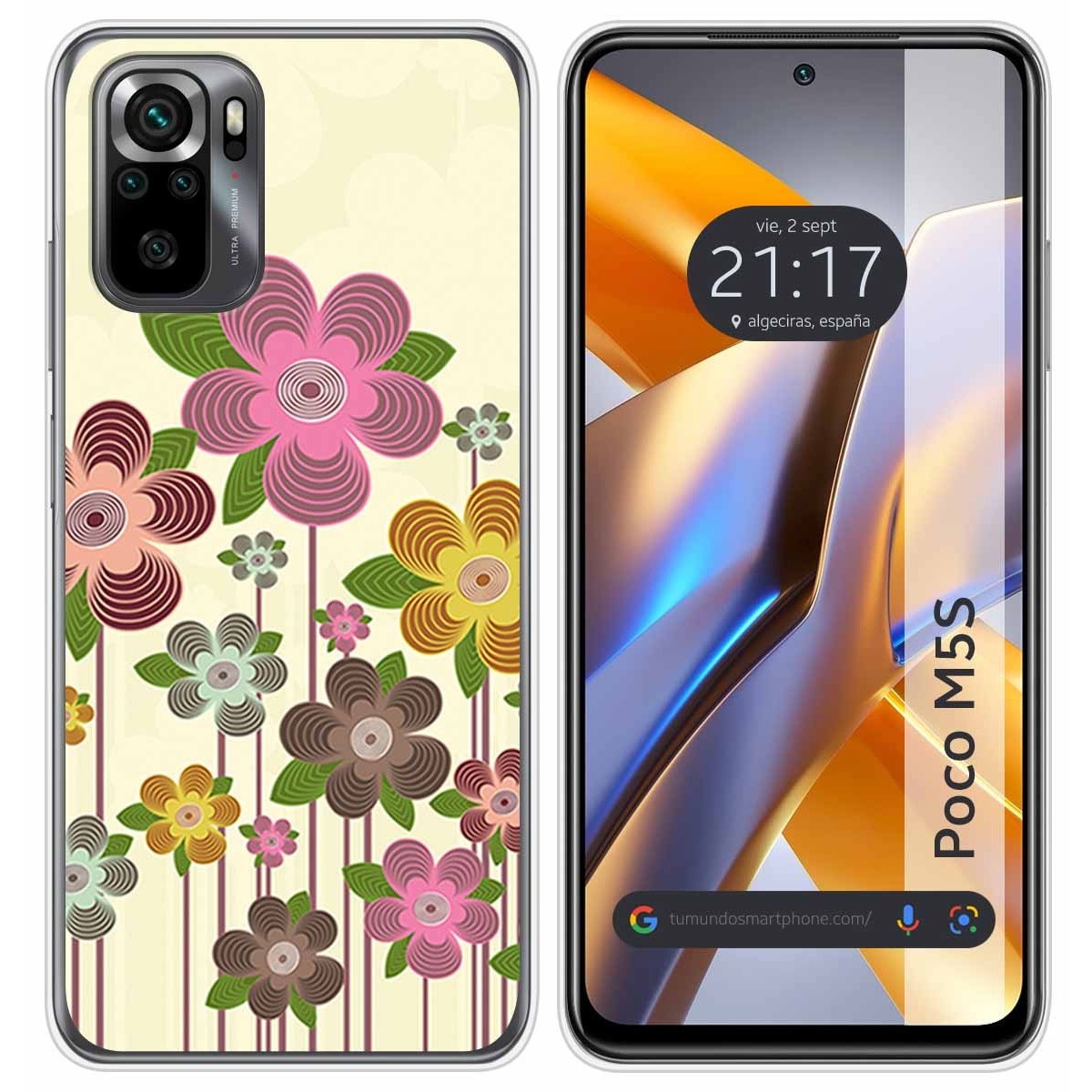 Funda Silicona para Xiaomi POCO M5s diseño Primavera En Flor Dibujos