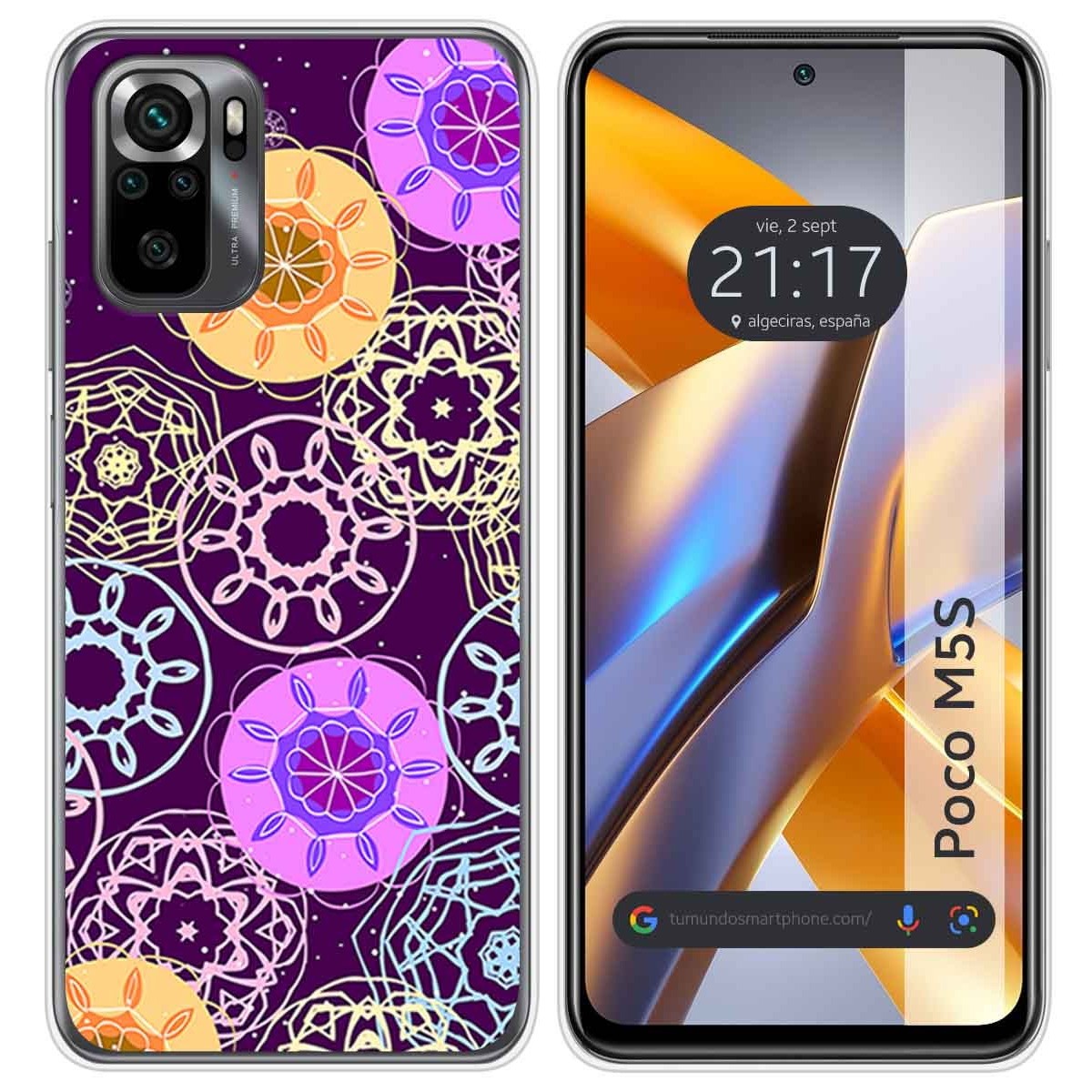Funda Silicona para Xiaomi POCO M5s diseño Radial Dibujos