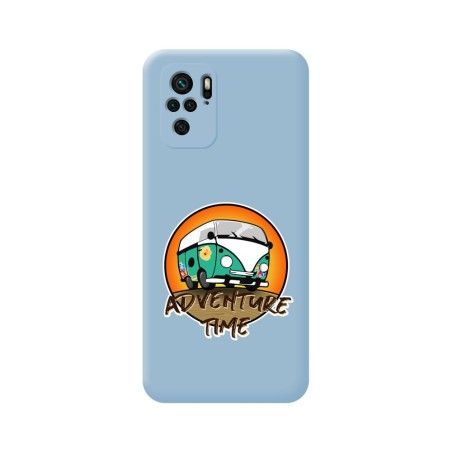 Funda Silicona Líquida Azul para Xiaomi POCO M5s diseño Adventure Time Dibujos