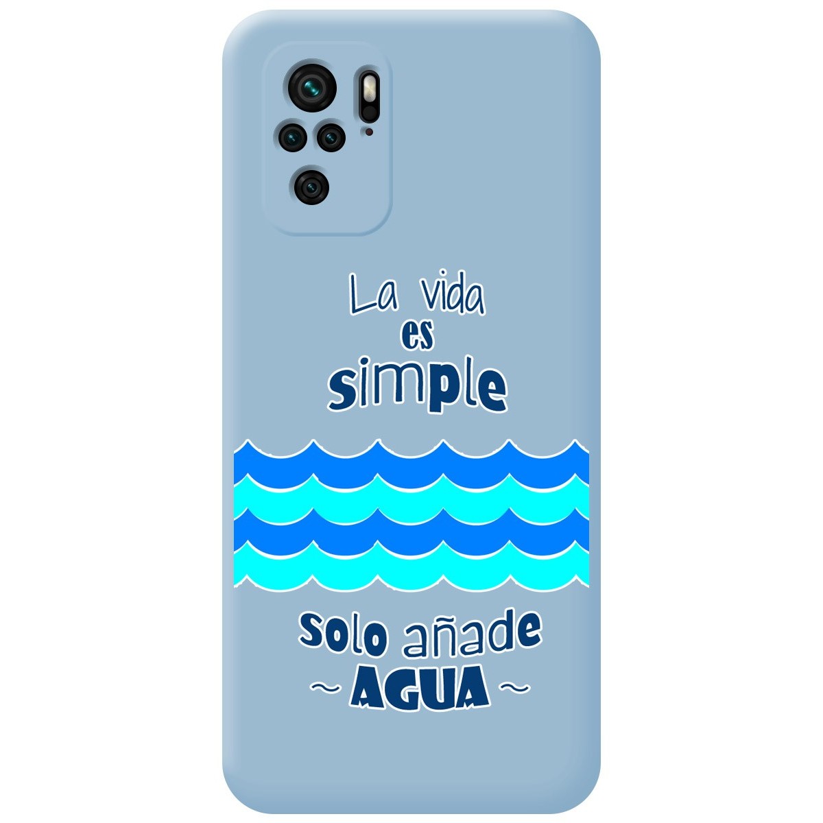 Funda Silicona Líquida Azul para Xiaomi POCO M5s diseño Agua Dibujos
