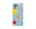 Funda Silicona Líquida Azul para Xiaomi POCO M5s diseño Espacio Dibujos