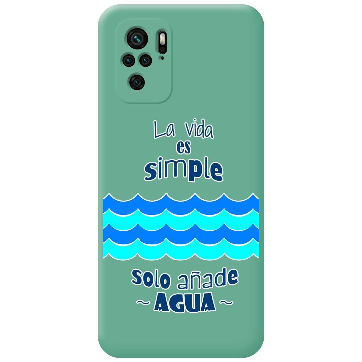Funda Silicona Líquida Verde para Xiaomi POCO M5s diseño Agua Dibujos