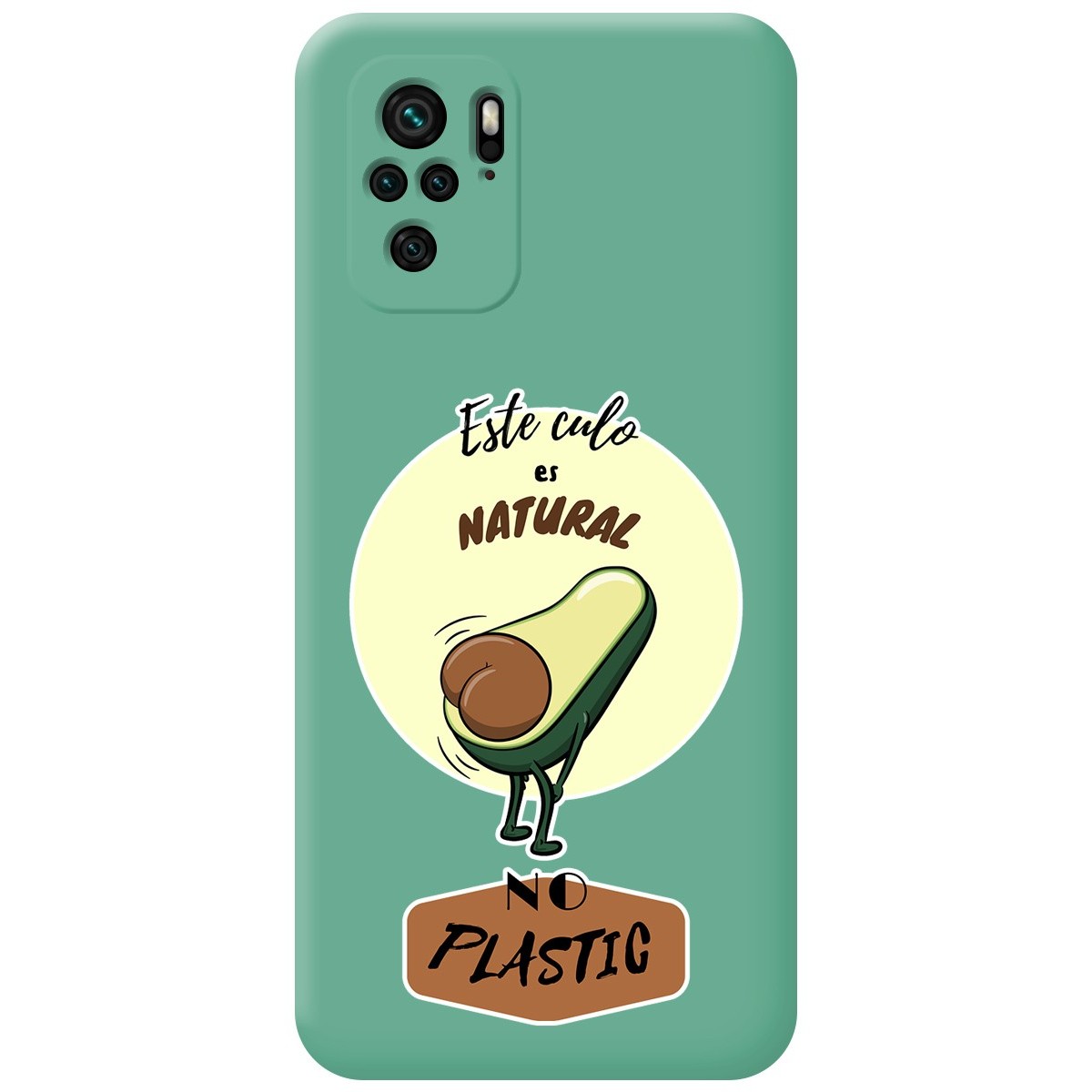 Funda Silicona Líquida Verde para Xiaomi POCO M5s diseño Culo Natural Dibujos