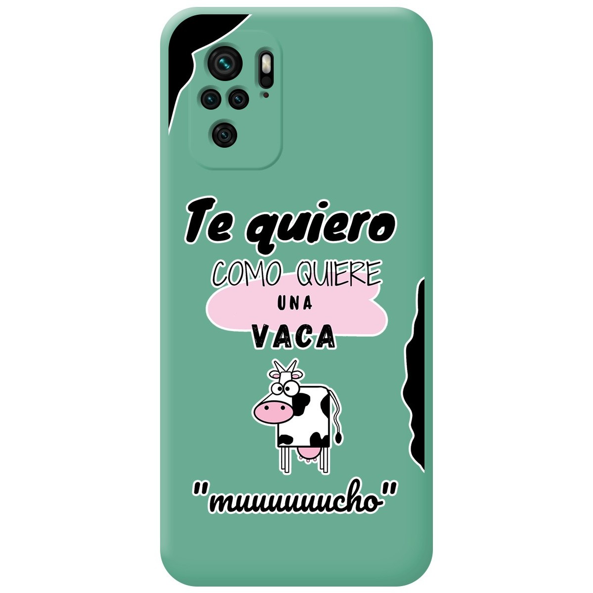 Funda Silicona Líquida Verde para Xiaomi POCO M5s diseño Vaca Dibujos