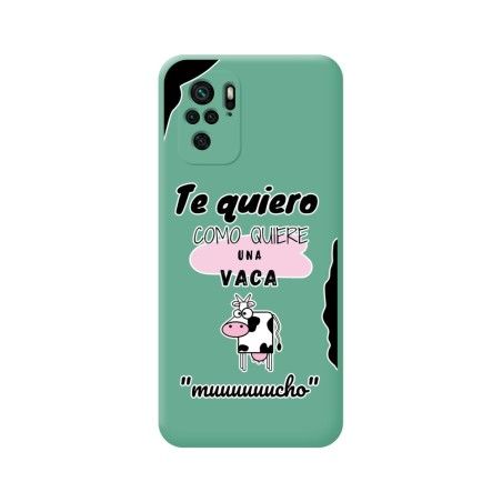 Funda Silicona Líquida Verde para Xiaomi POCO M5s diseño Vaca Dibujos