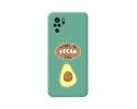 Funda Silicona Líquida Verde para Xiaomi POCO M5s diseño Vegan Life Dibujos