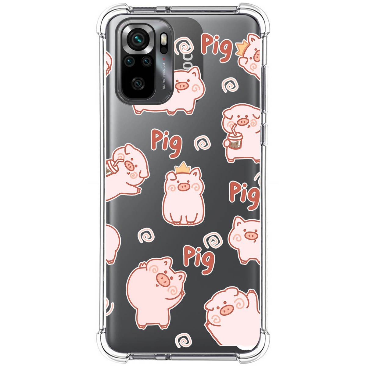 Funda Silicona Antigolpes para Xiaomi POCO M5s diseño Cerdos Dibujos