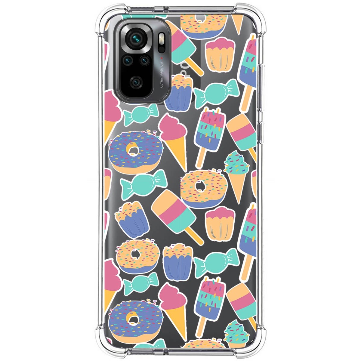 Funda Silicona Antigolpes para Xiaomi POCO M5s diseño Dulces 02 Dibujos