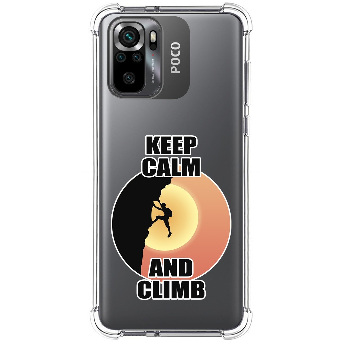 Funda Silicona Antigolpes para Xiaomi POCO M5s diseño Hombre Escalada Dibujos