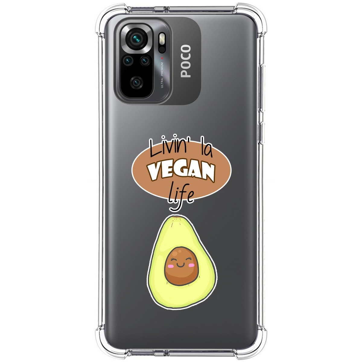 Funda Silicona Antigolpes para Xiaomi POCO M5s diseño Vegan Life Dibujos