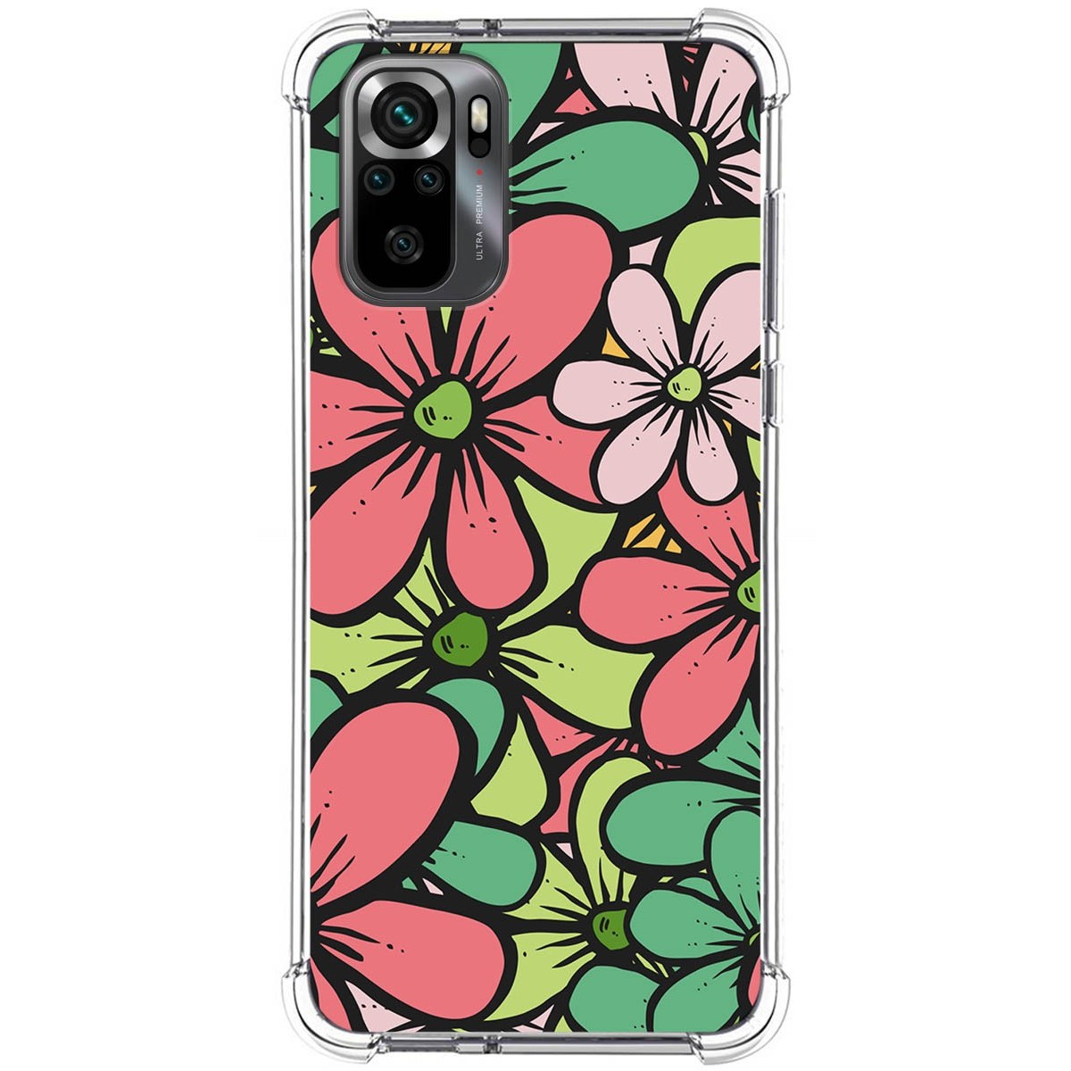 Funda Silicona Antigolpes para Xiaomi POCO M5s diseño Flores 02 Dibujos