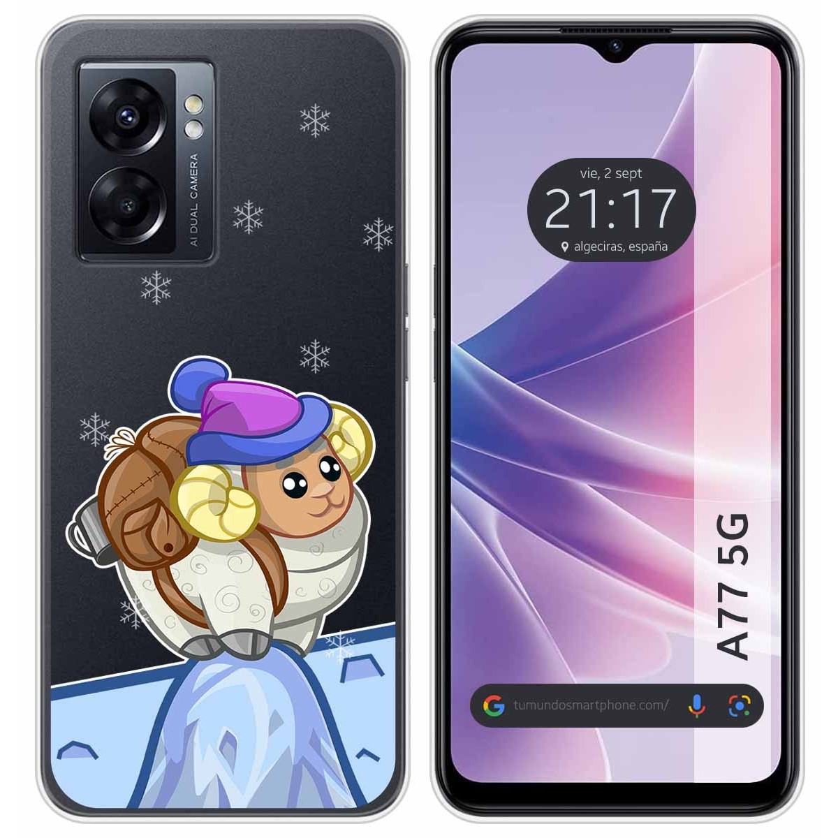 Funda Silicona Transparente para Oppo A77 5G diseño Cabra Dibujos