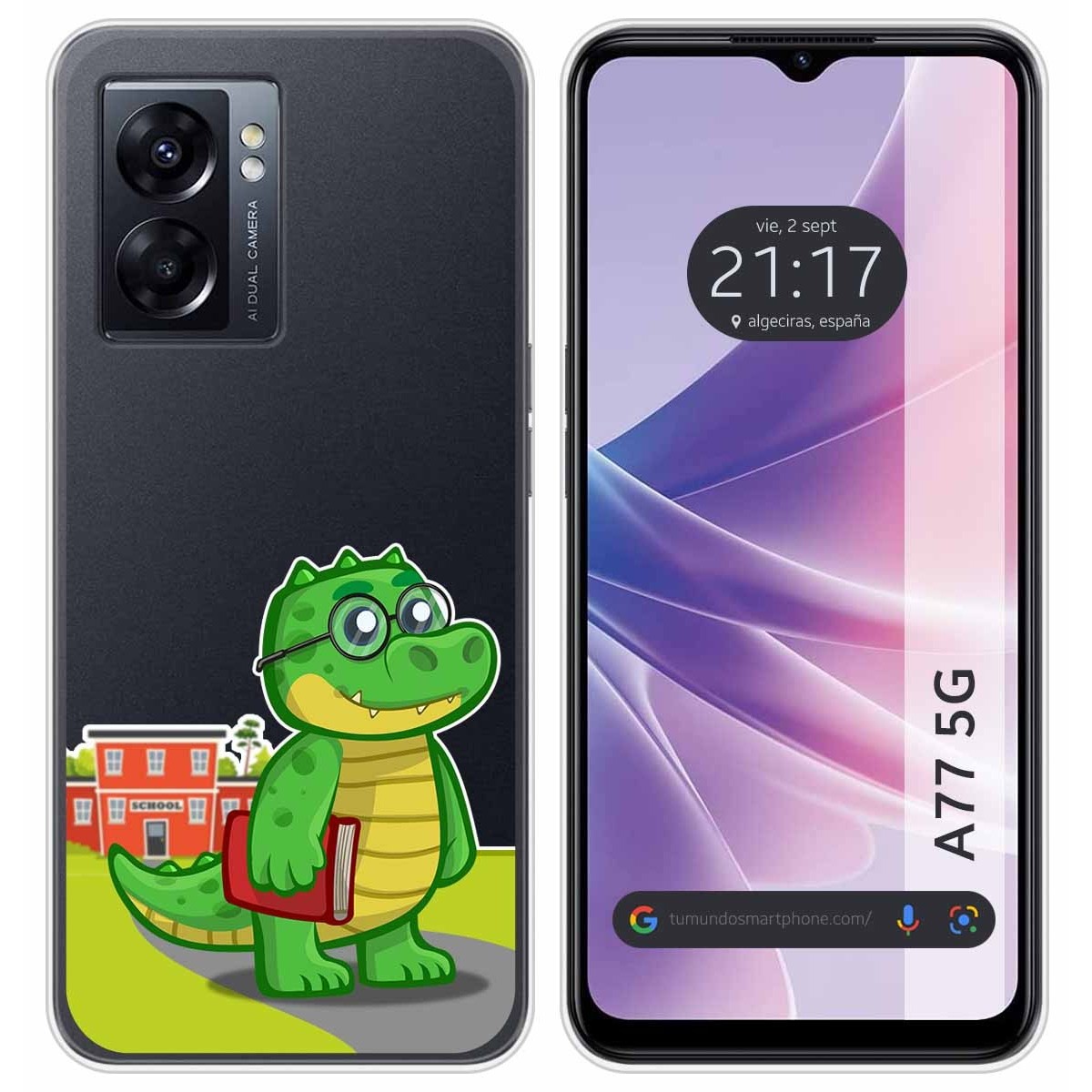 Funda Silicona Transparente para Oppo A77 5G diseño Coco Dibujos