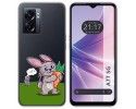 Funda Silicona Transparente para Oppo A77 5G diseño Conejo Dibujos