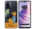 Funda Silicona Transparente para Oppo A77 5G diseño Jirafa Dibujos