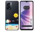 Funda Silicona Transparente para Oppo A77 5G diseño Playa Dibujos