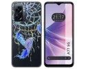 Funda Silicona Transparente para Oppo A77 5G diseño Plumas Dibujos