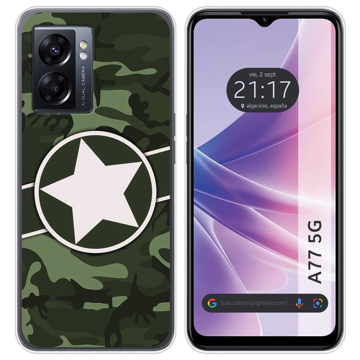 Funda Silicona para Oppo A77 5G diseño Camuflaje 01 Dibujos