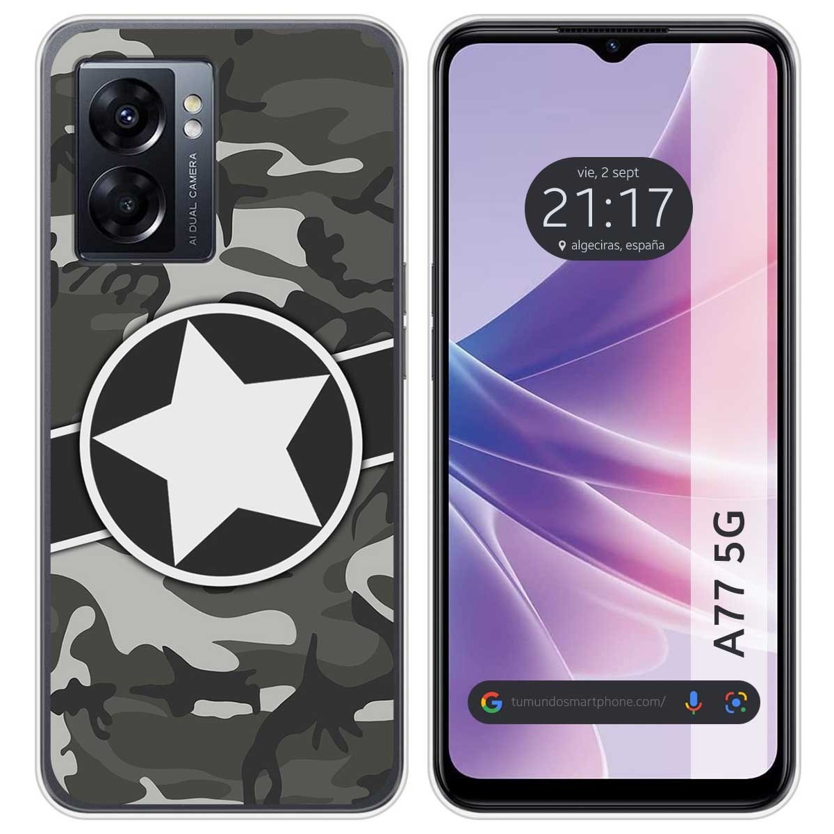Funda Silicona para Oppo A77 5G diseño Camuflaje 02 Dibujos