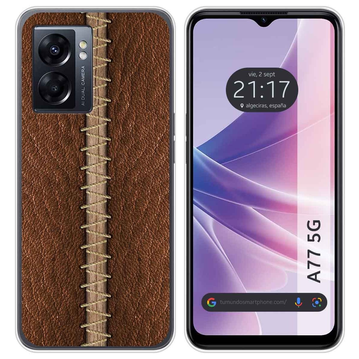 Funda Silicona para Oppo A77 5G diseño Cuero 01 Dibujos