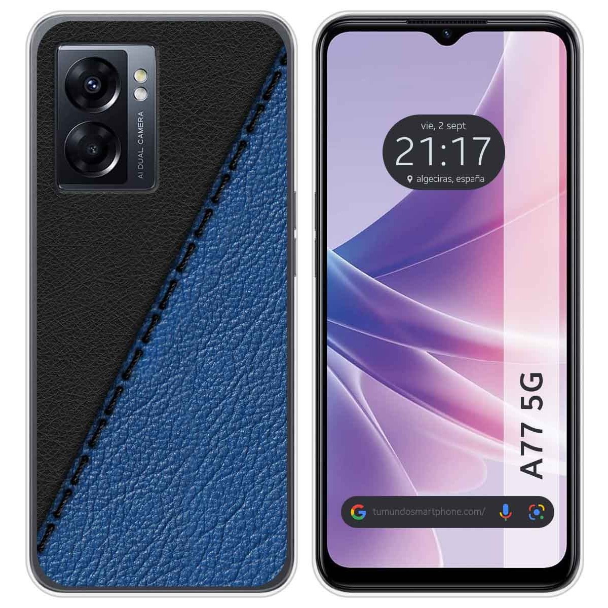 Funda Silicona para Oppo A77 5G diseño Cuero 02 Dibujos