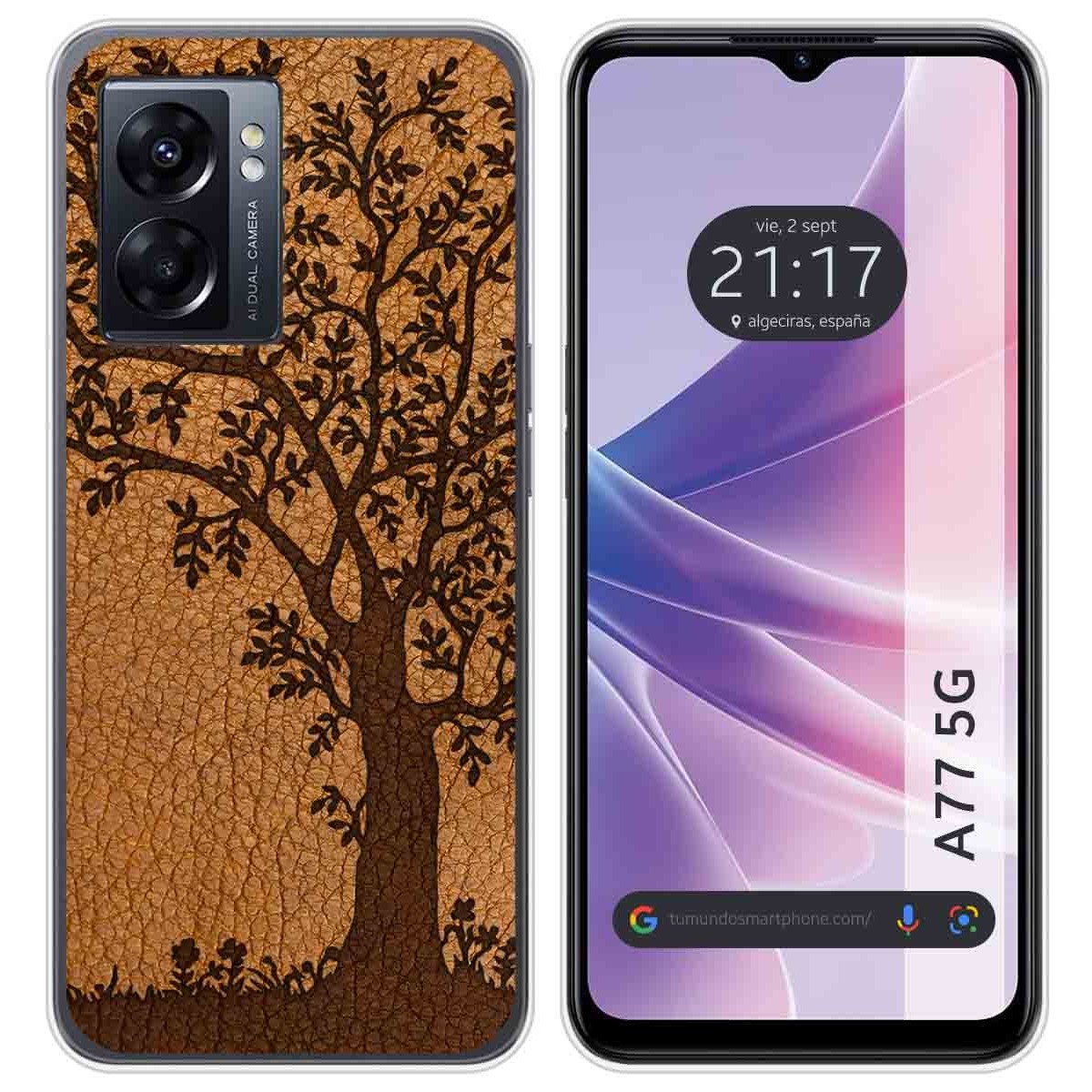 Funda Silicona para Oppo A77 5G diseño Cuero 03 Dibujos