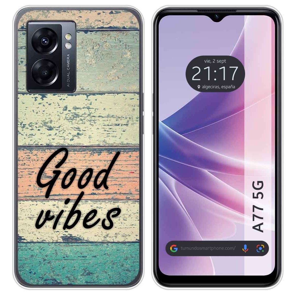 Funda Silicona para Oppo A77 5G diseño Madera 01 Dibujos