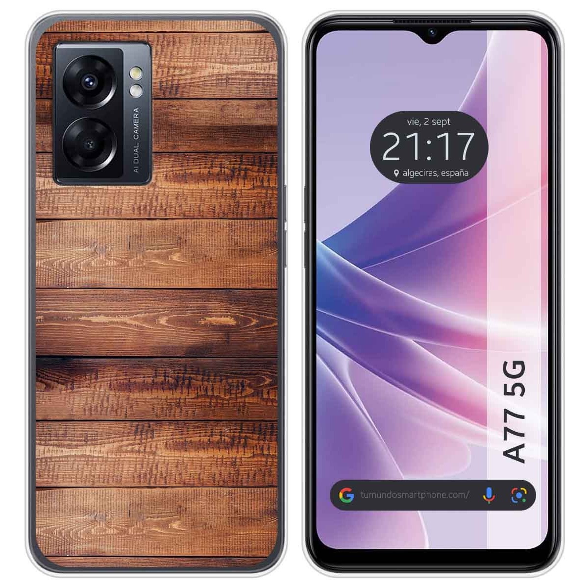 Funda Silicona para Oppo A77 5G diseño Madera 02 Dibujos