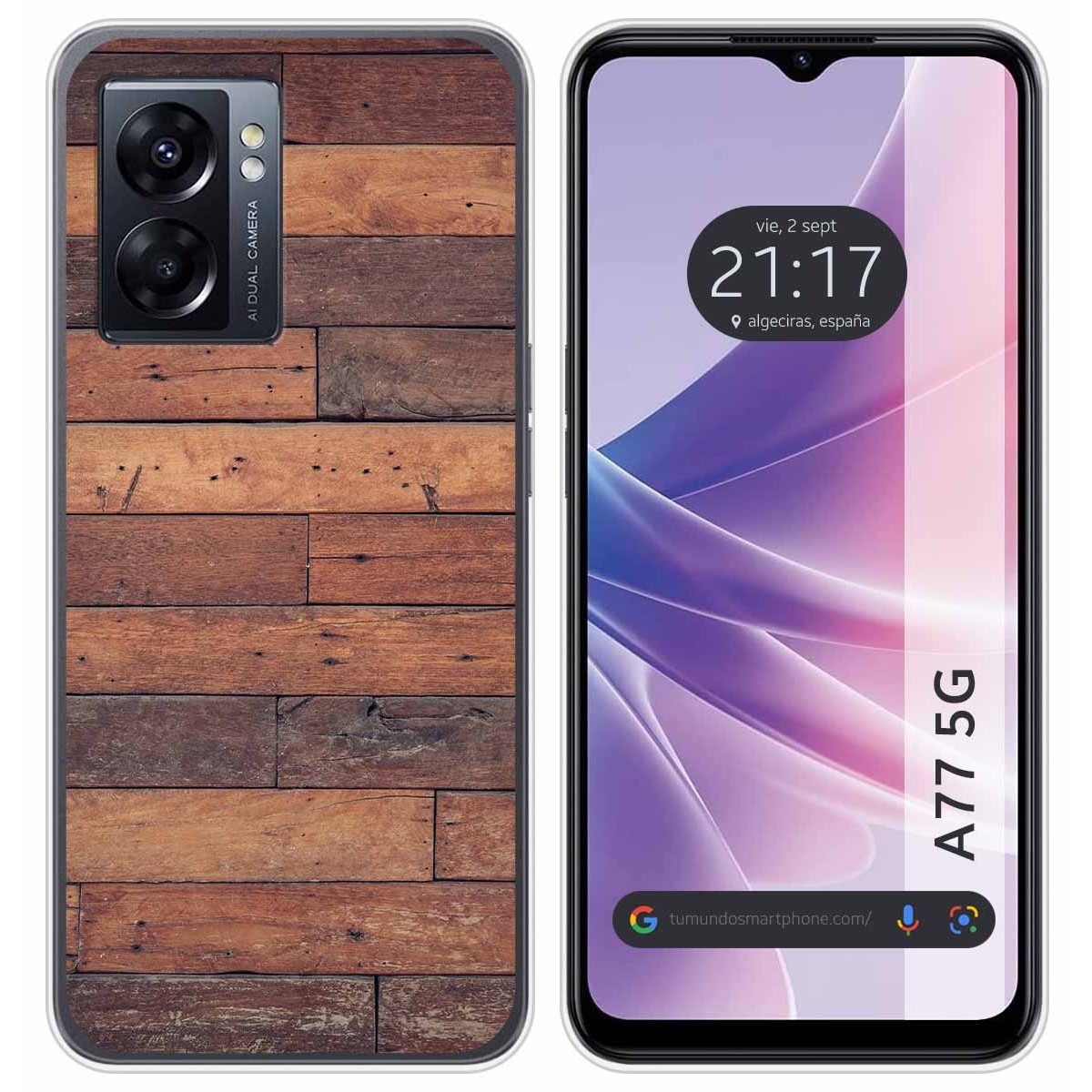 Funda Silicona para Oppo A77 5G diseño Madera 03 Dibujos
