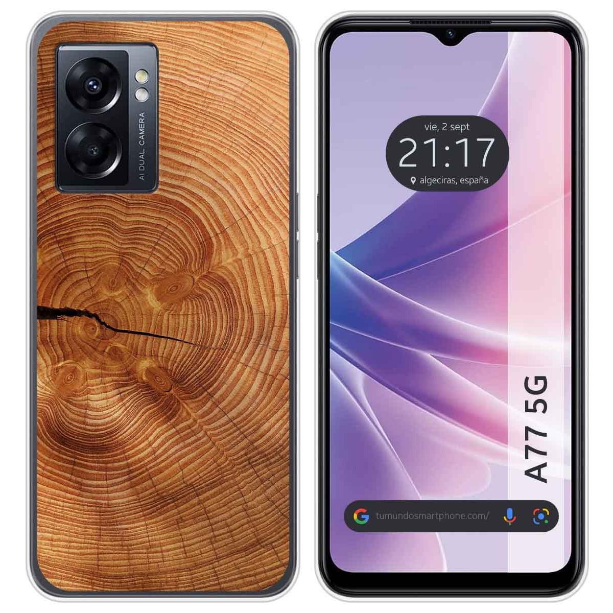 Funda Silicona para Oppo A77 5G diseño Madera 04 Dibujos