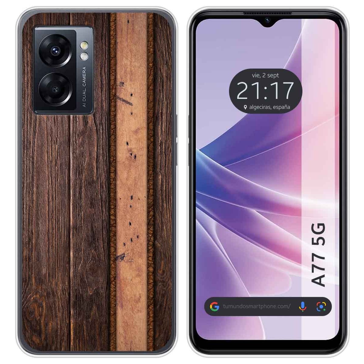 Funda Silicona para Oppo A77 5G diseño Madera 05 Dibujos