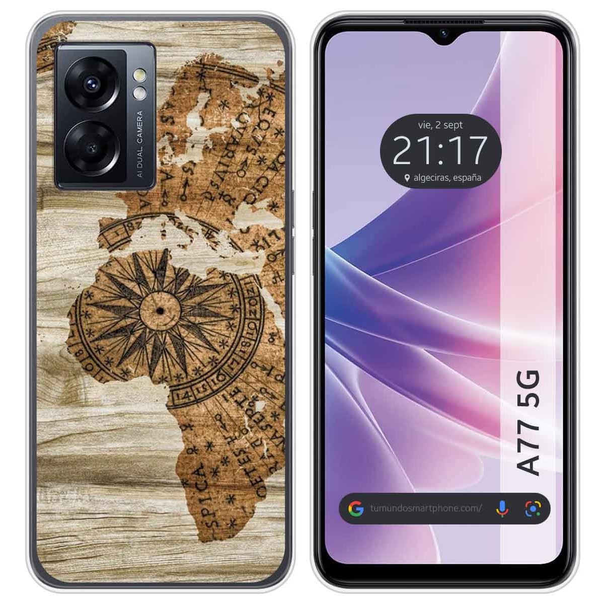 Funda Silicona para Oppo A77 5G diseño Madera 07 Dibujos