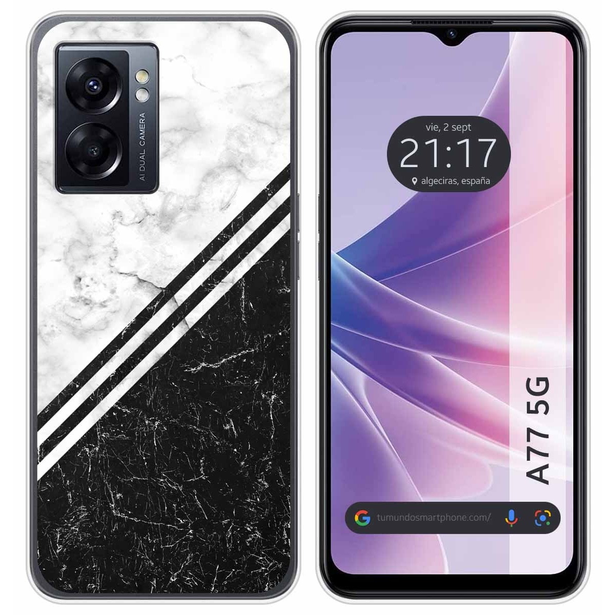 Funda Silicona para Oppo A77 5G diseño Mármol 01 Dibujos