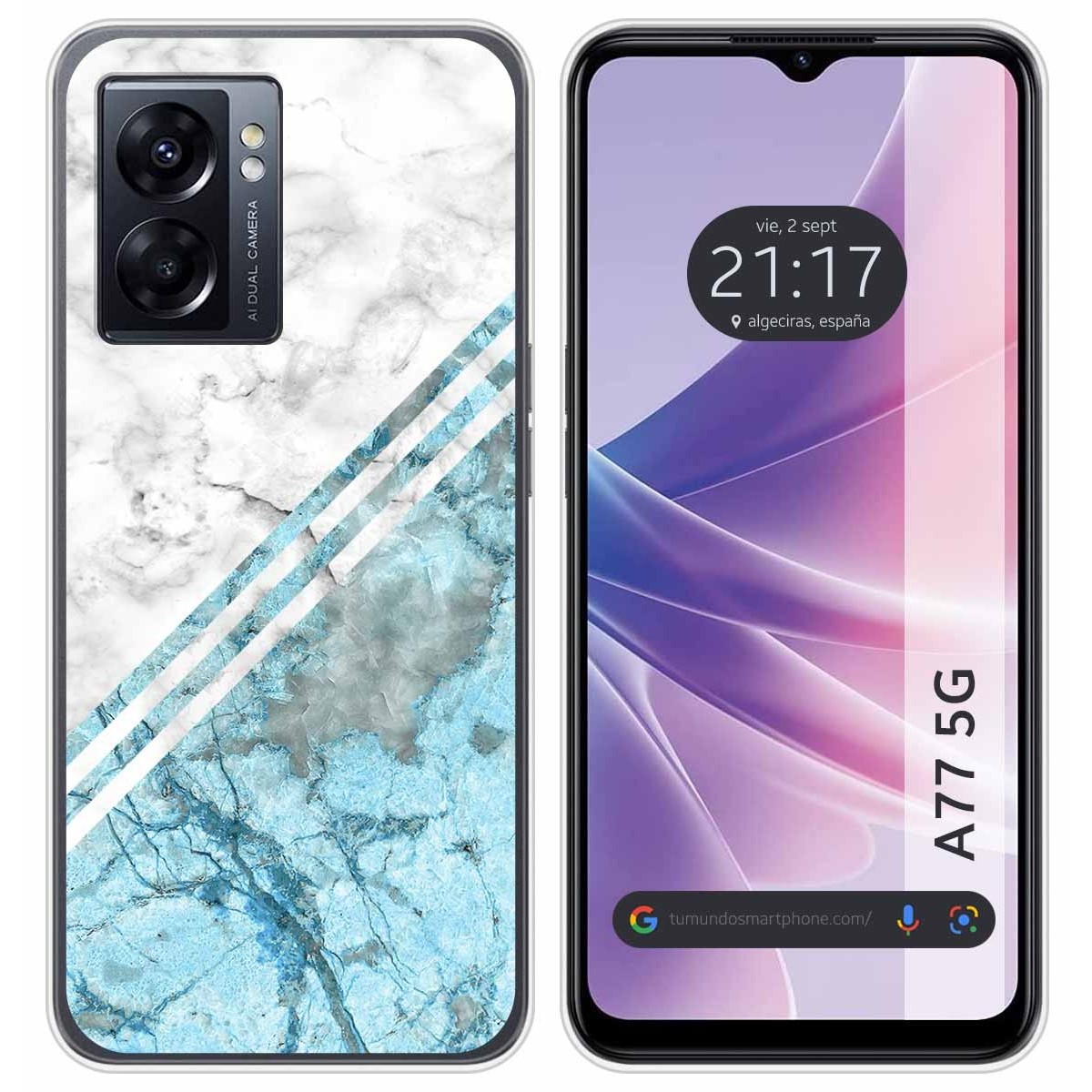 Funda Silicona para Oppo A77 5G diseño Mármol 02 Dibujos