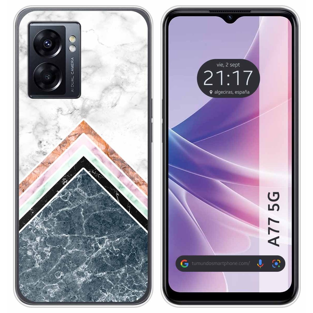 Funda Silicona para Oppo A77 5G diseño Mármol 05 Dibujos