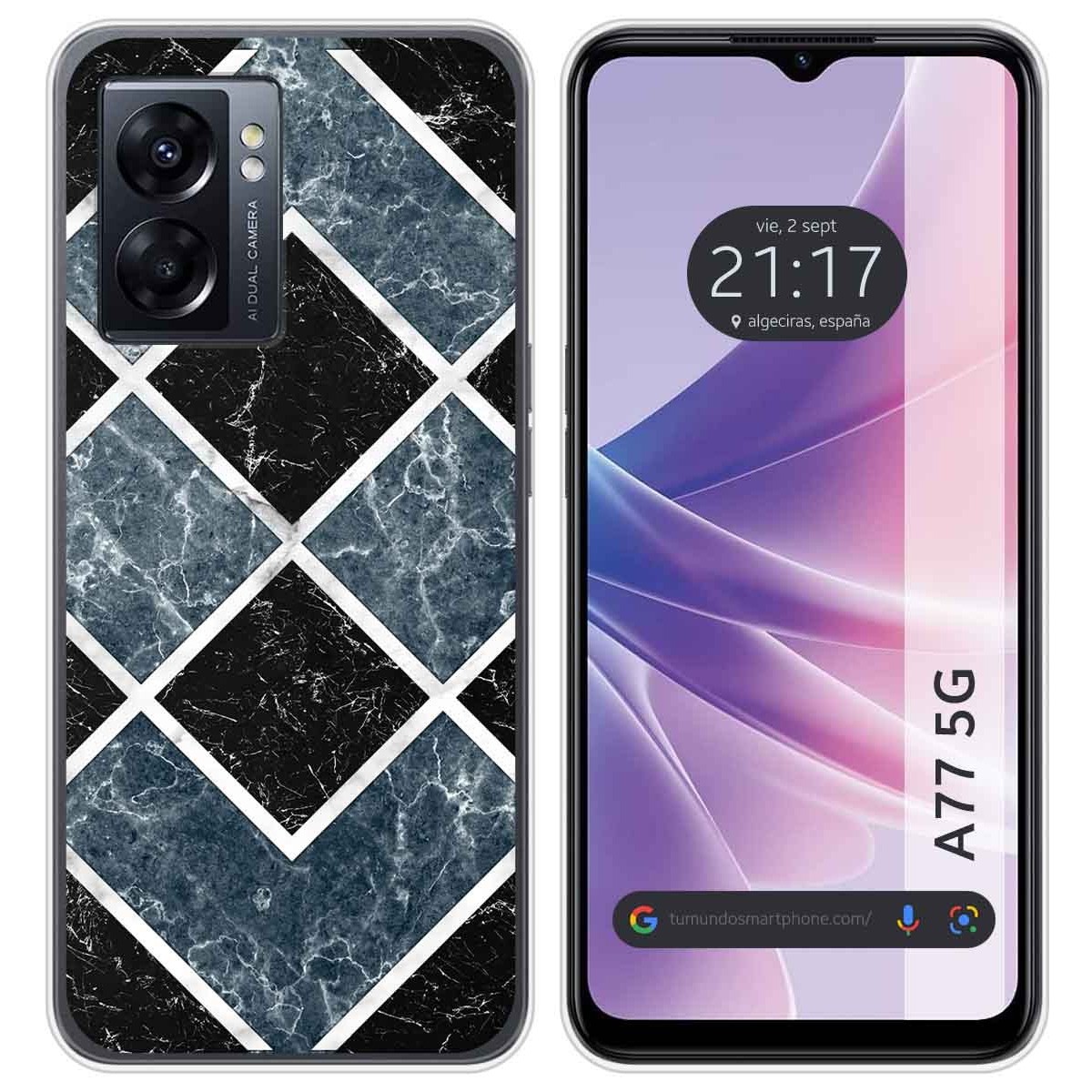Funda Silicona para Oppo A77 5G diseño Mármol 06 Dibujos