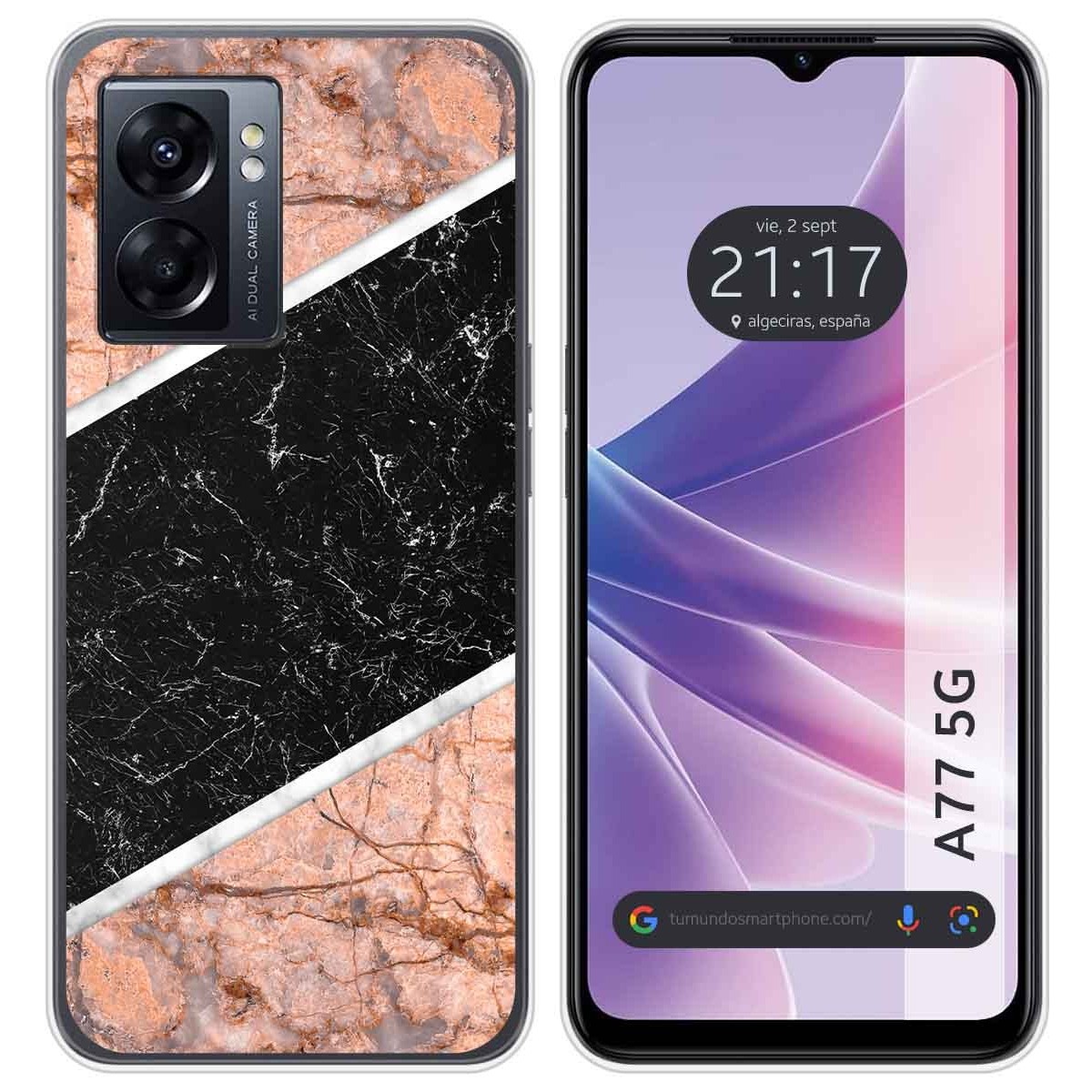 Funda Silicona para Oppo A77 5G diseño Mármol 07 Dibujos