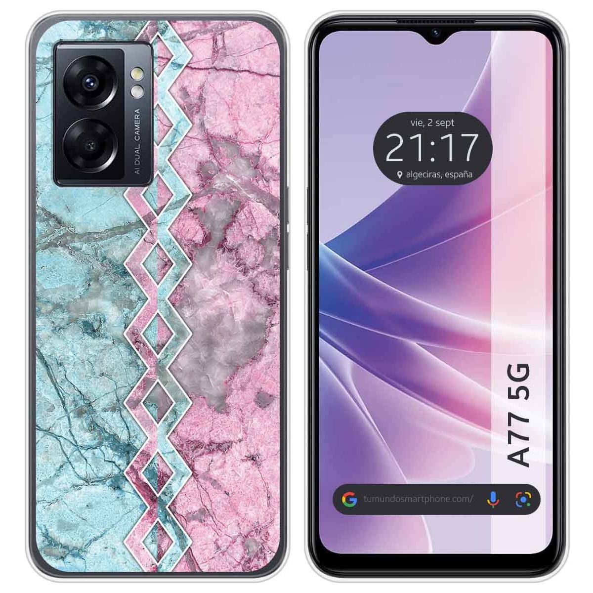 Funda Silicona para Oppo A77 5G diseño Mármol 08 Dibujos