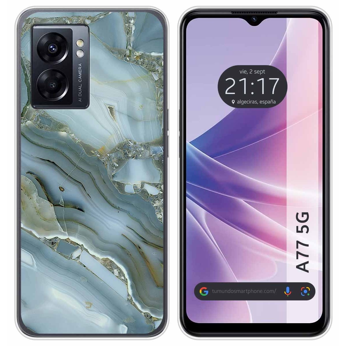 Funda Silicona para Oppo A77 5G diseño Mármol 09 Dibujos