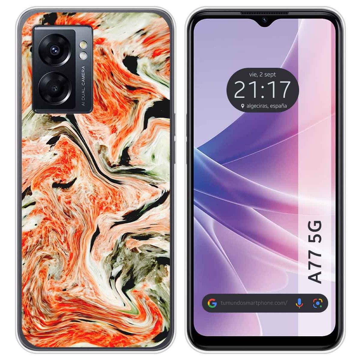 Funda Silicona para Oppo A77 5G diseño Mármol 12 Dibujos