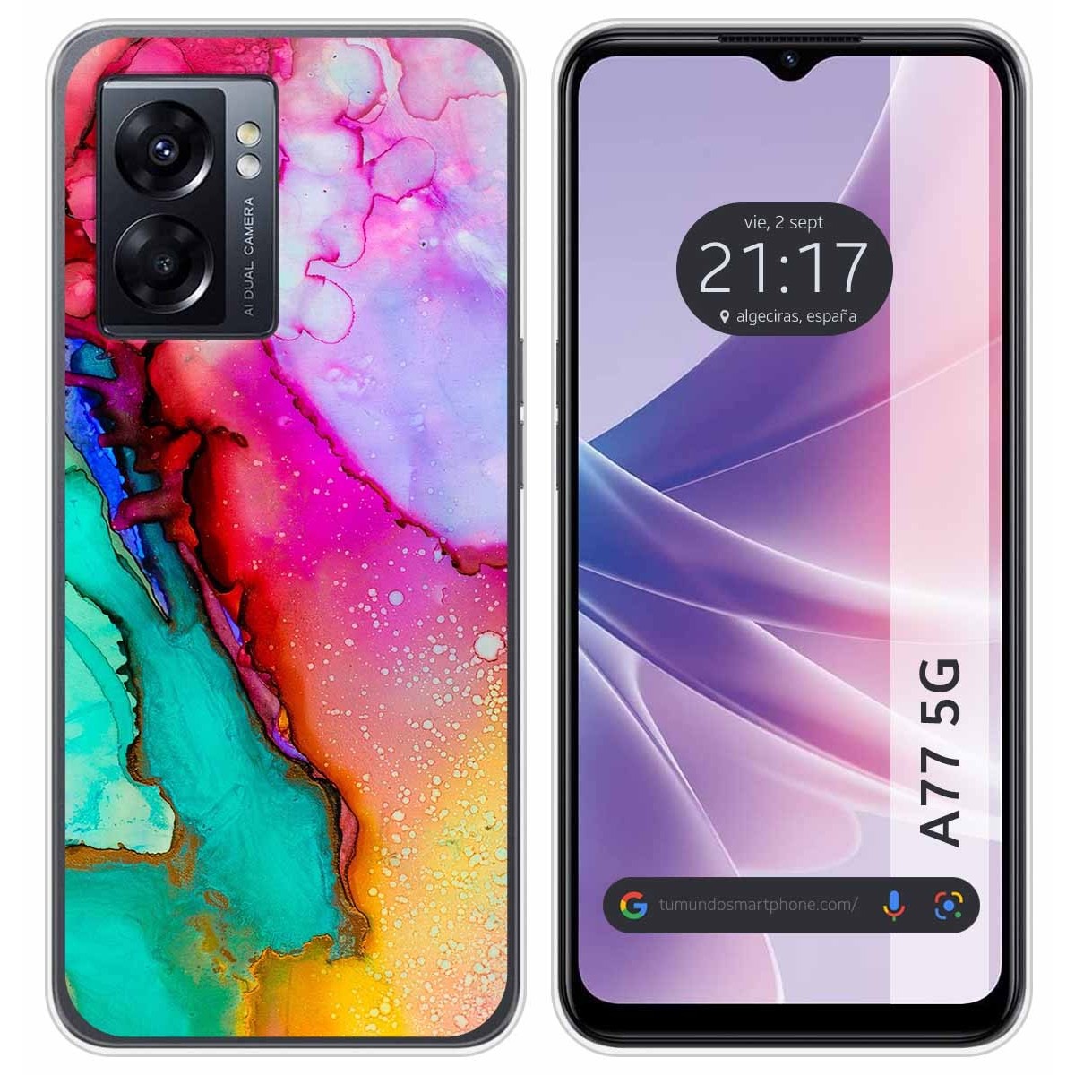 Funda Silicona para Oppo A77 5G diseño Mármol 15 Dibujos