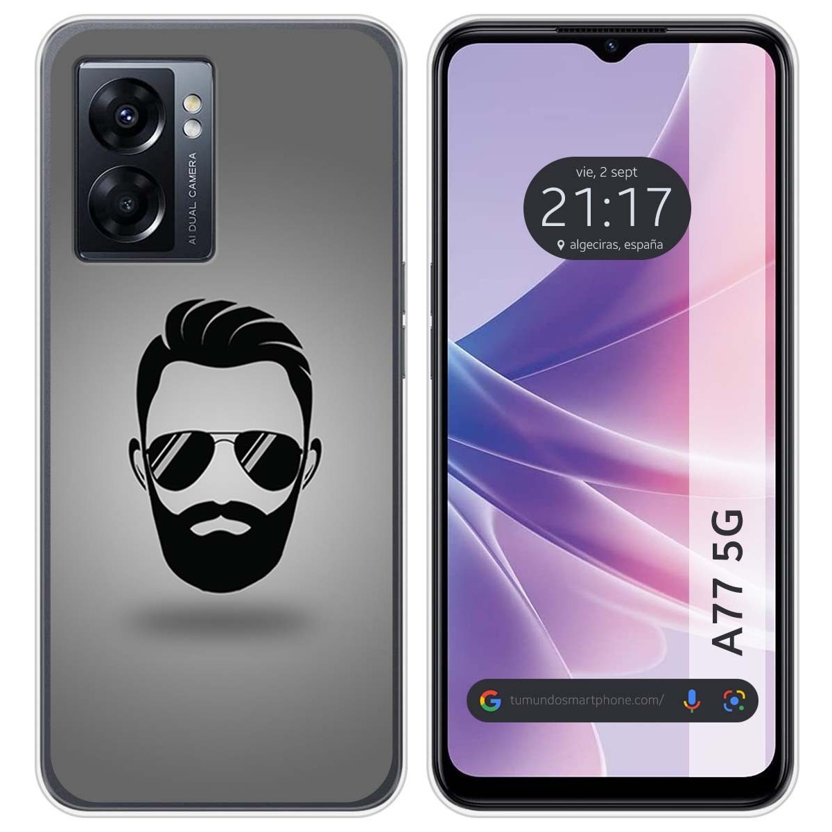 Funda Silicona para Oppo A77 5G diseño Barba Dibujos