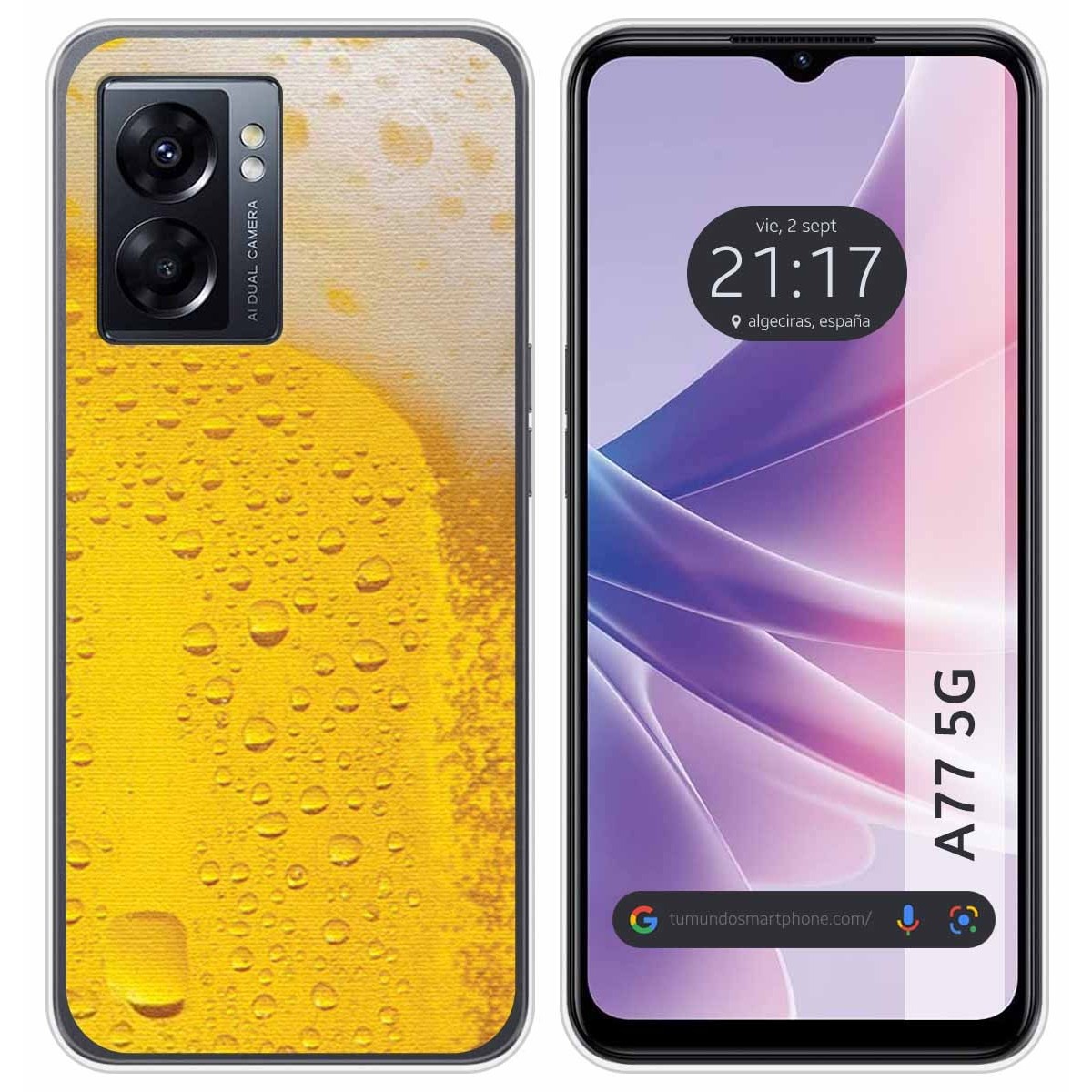 Funda Silicona para Oppo A77 5G diseño Cerveza Dibujos