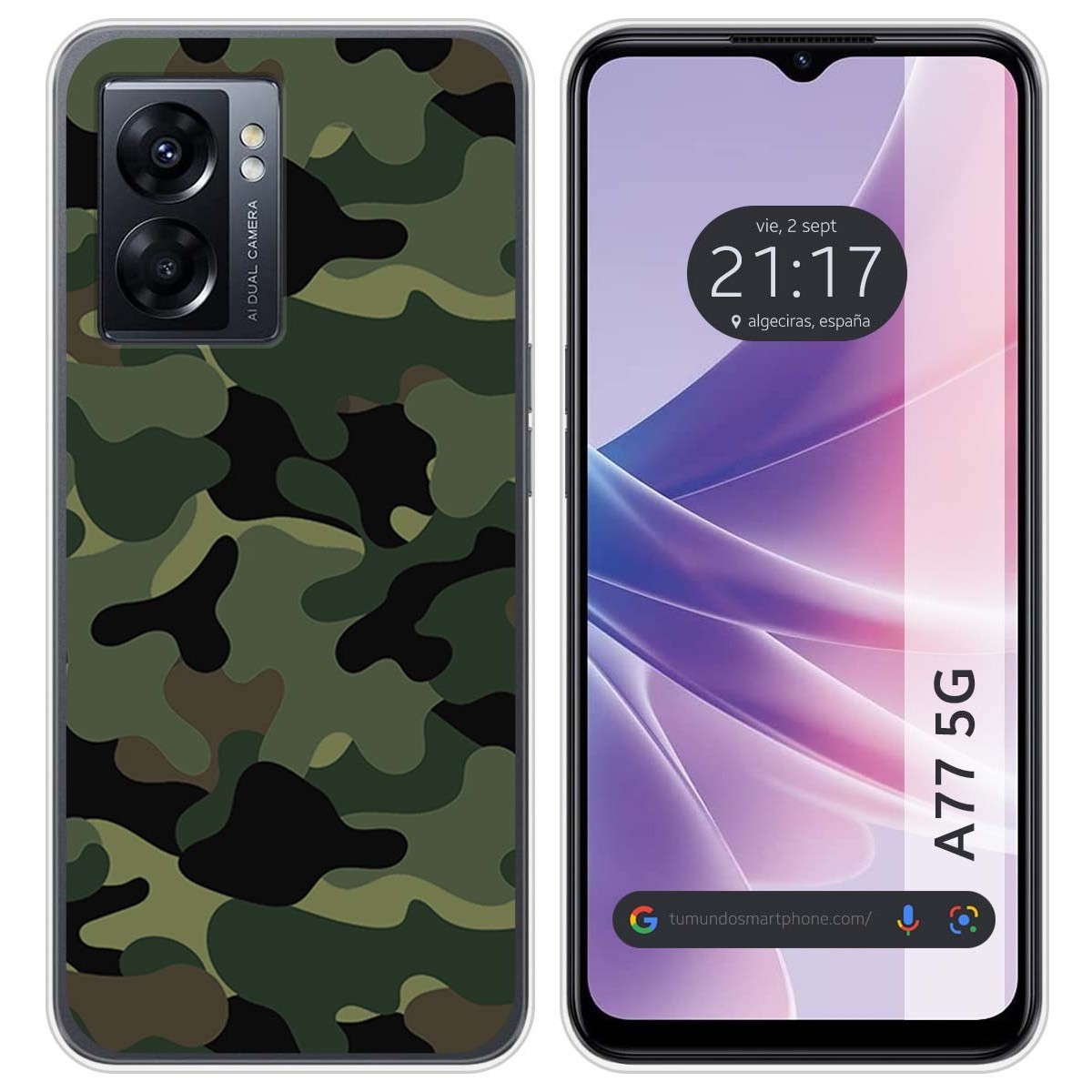 Funda Silicona para Oppo A77 5G diseño Camuflaje Dibujos