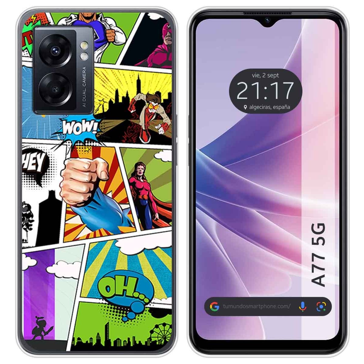 Funda Silicona para Oppo A77 5G diseño Comic Dibujos