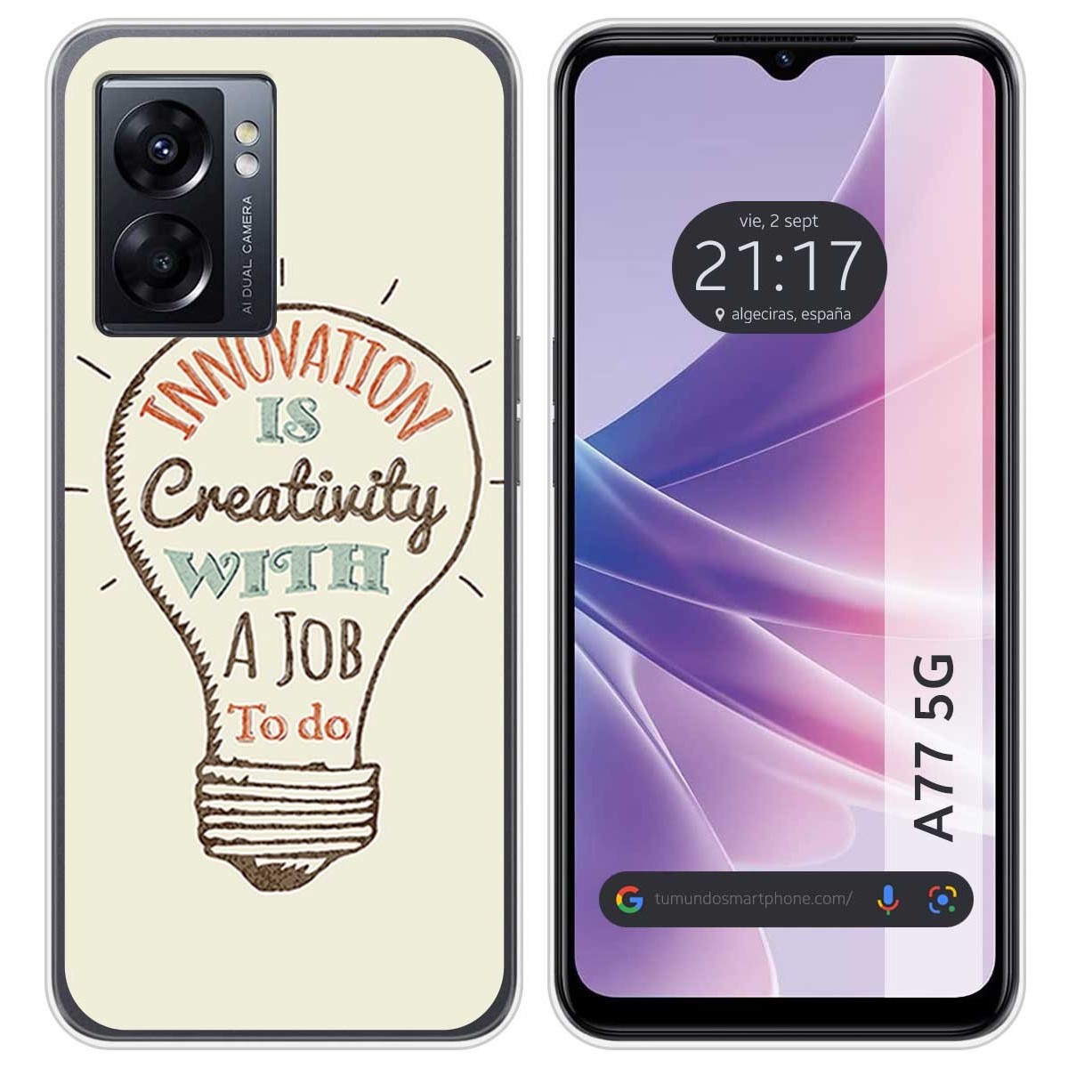 Funda Silicona para Oppo A77 5G diseño Creativity Dibujos