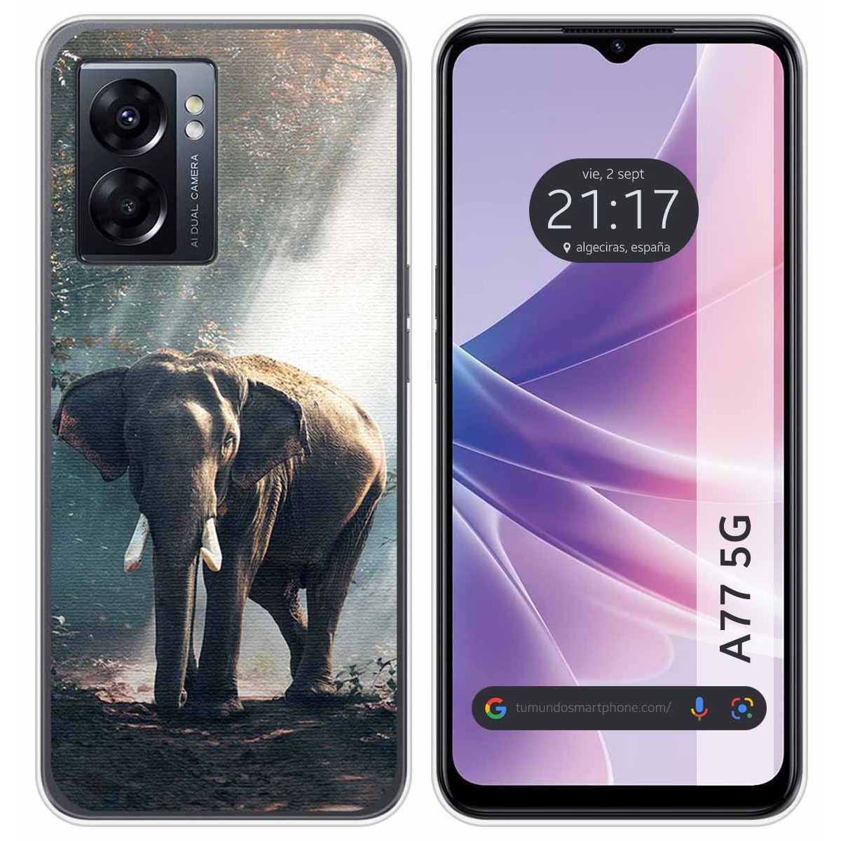 Funda Silicona para Oppo A77 5G diseño Elefante Dibujos